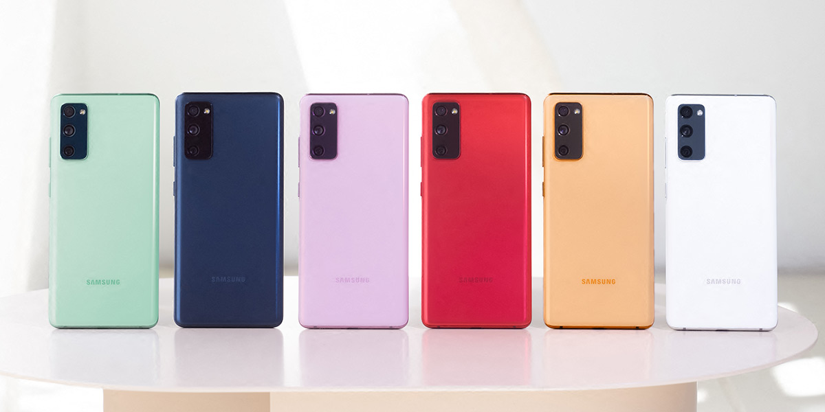 Samsung Galaxy s20 FE kommer i mange farger